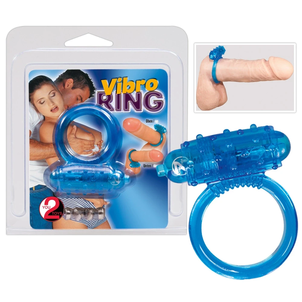 You2Toys Mėlyna Vibrating cockring mėlynas