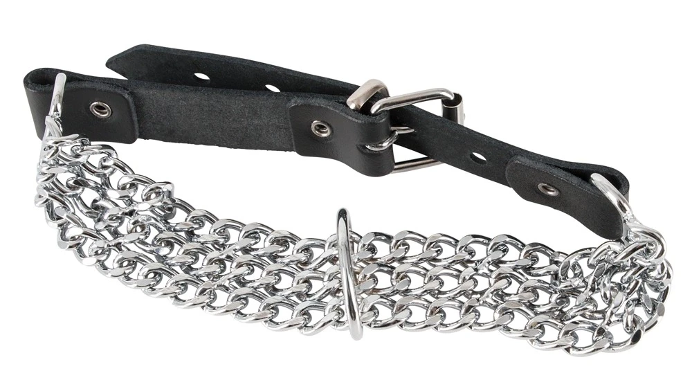 ZADO Leder Halsfessel Kette