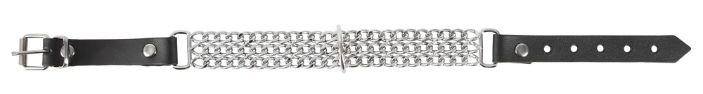 ZADO Leder Halsfessel Kette