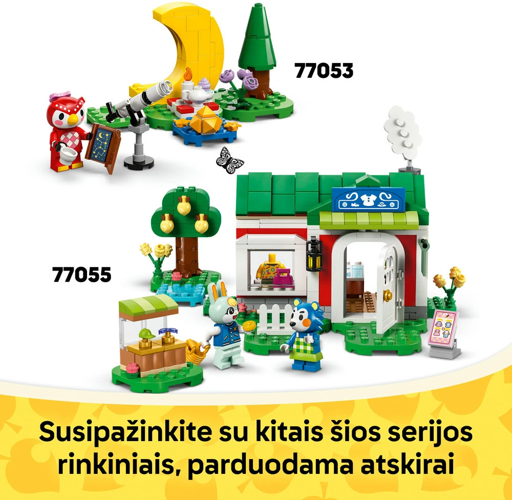 LEGO® Animal Crossing™ Leif furgonas ir sodo prekių parduotuvė (77054)