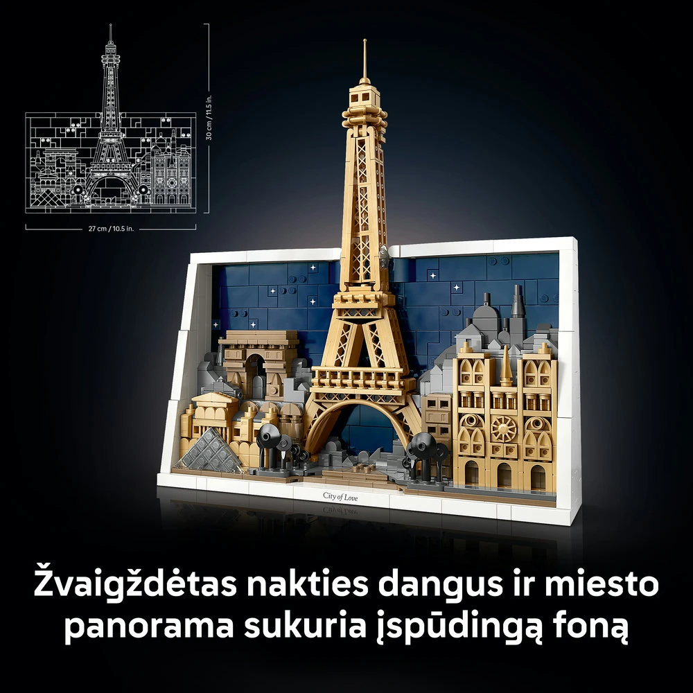 LEGO® Architecture Meilės miestas Paryžius Rinkinys 21064