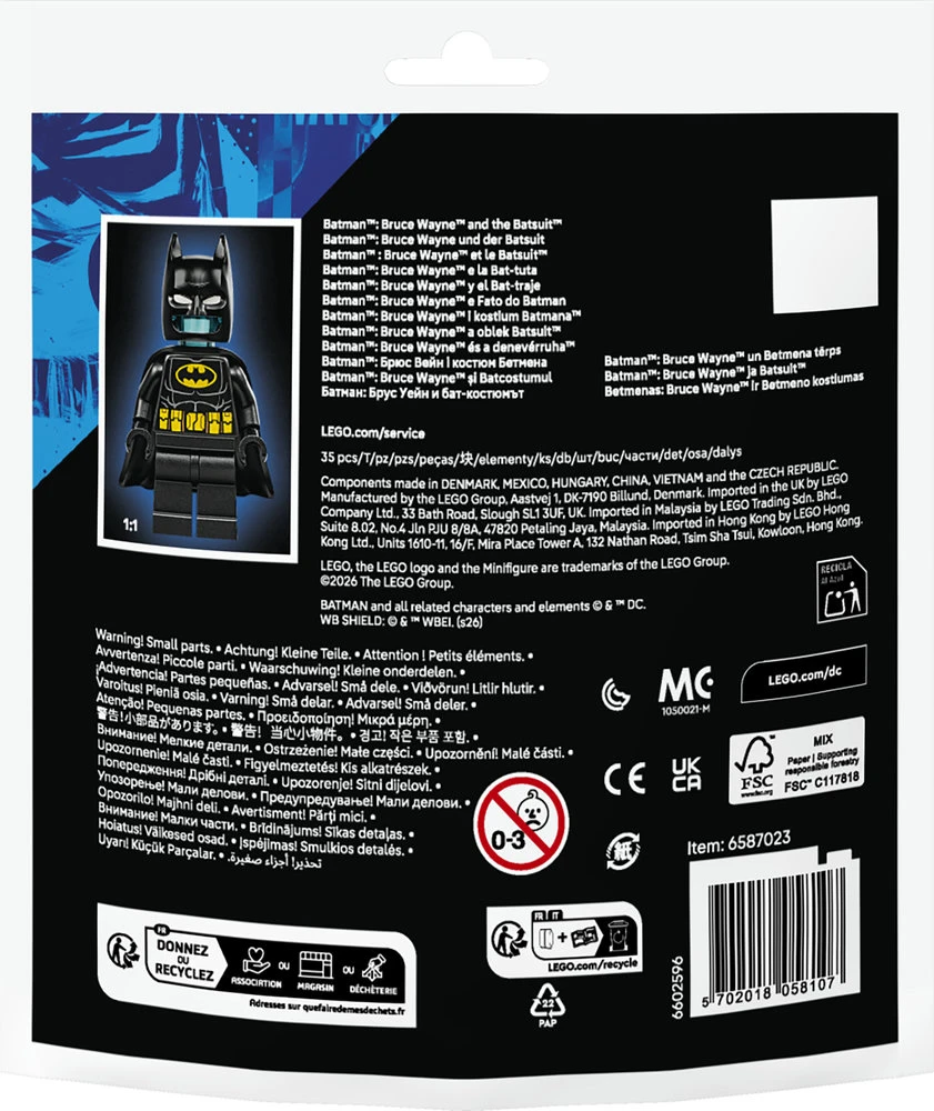 LEGO® Betmenas: Bruce Wayne™ ir Betmeno kostiumas 30726