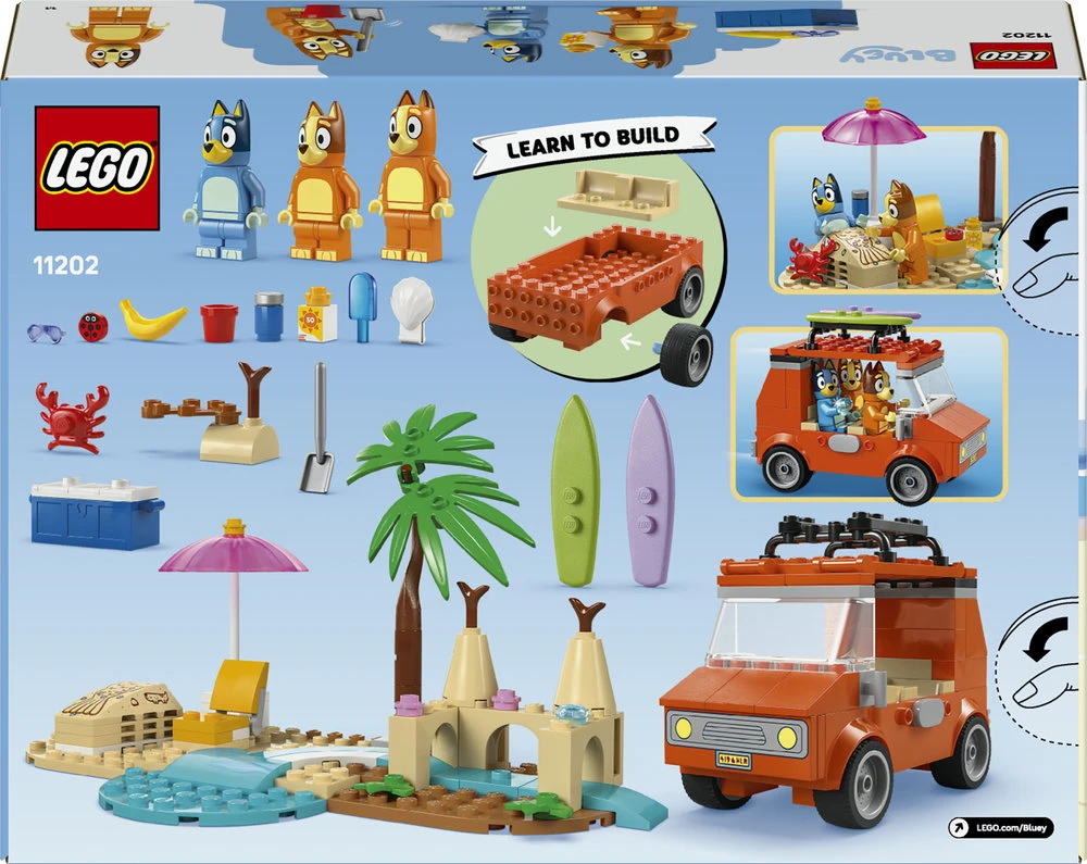 LEGO® Bluey: Bluey išvyka į paplūdimį šeimos automobiliu 11202