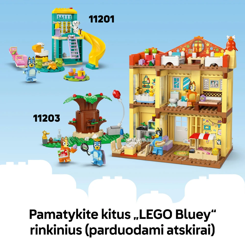 LEGO® Bluey: Bluey išvyka į paplūdimį šeimos automobiliu 11202