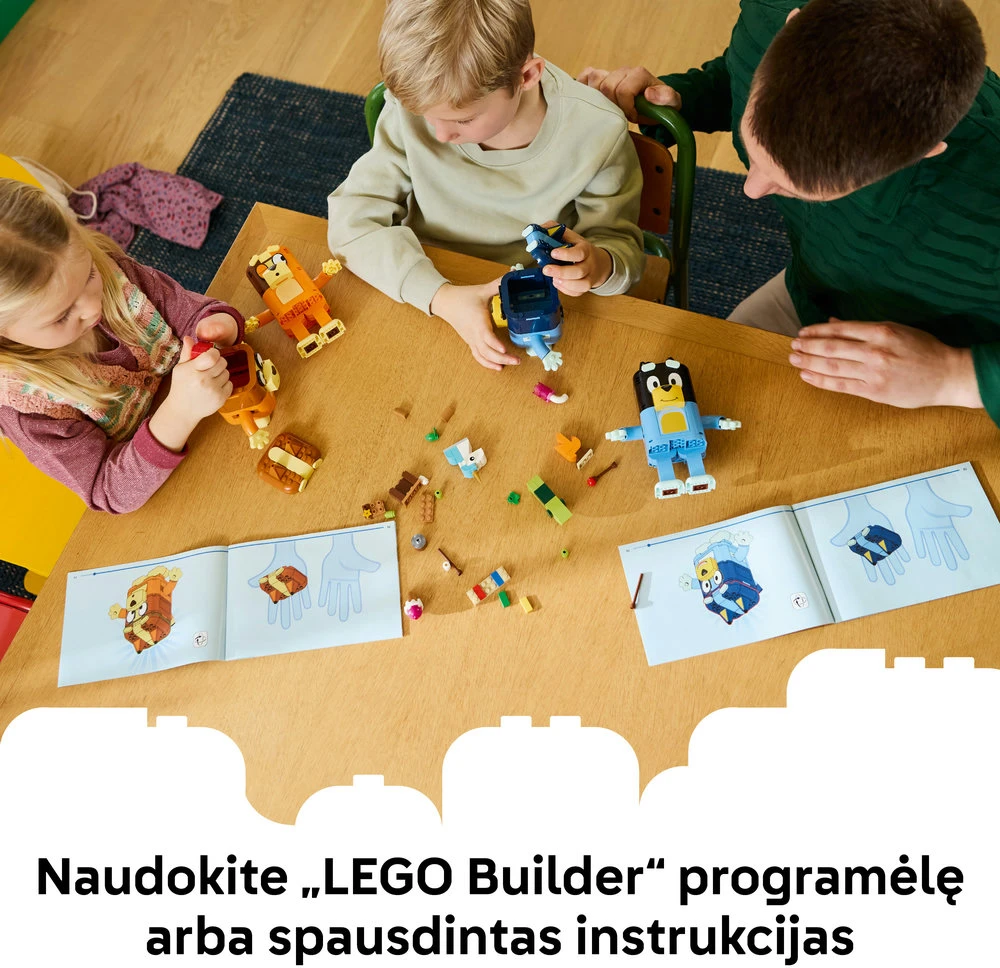 LEGO® Bluey Konstruojama Bluey šeima Figūrėlės 11217
