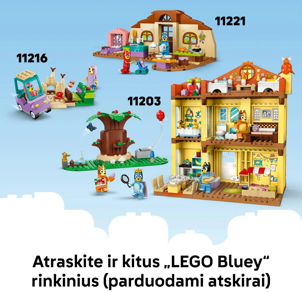 LEGO® Bluey Konstruojama Bluey šeima Figūrėlės 11217