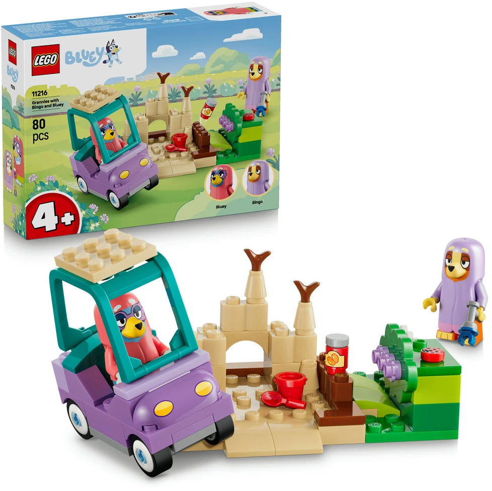 LEGO® Bluey „Močiutės“ su Bingo ir Bluey Žaislas 11216