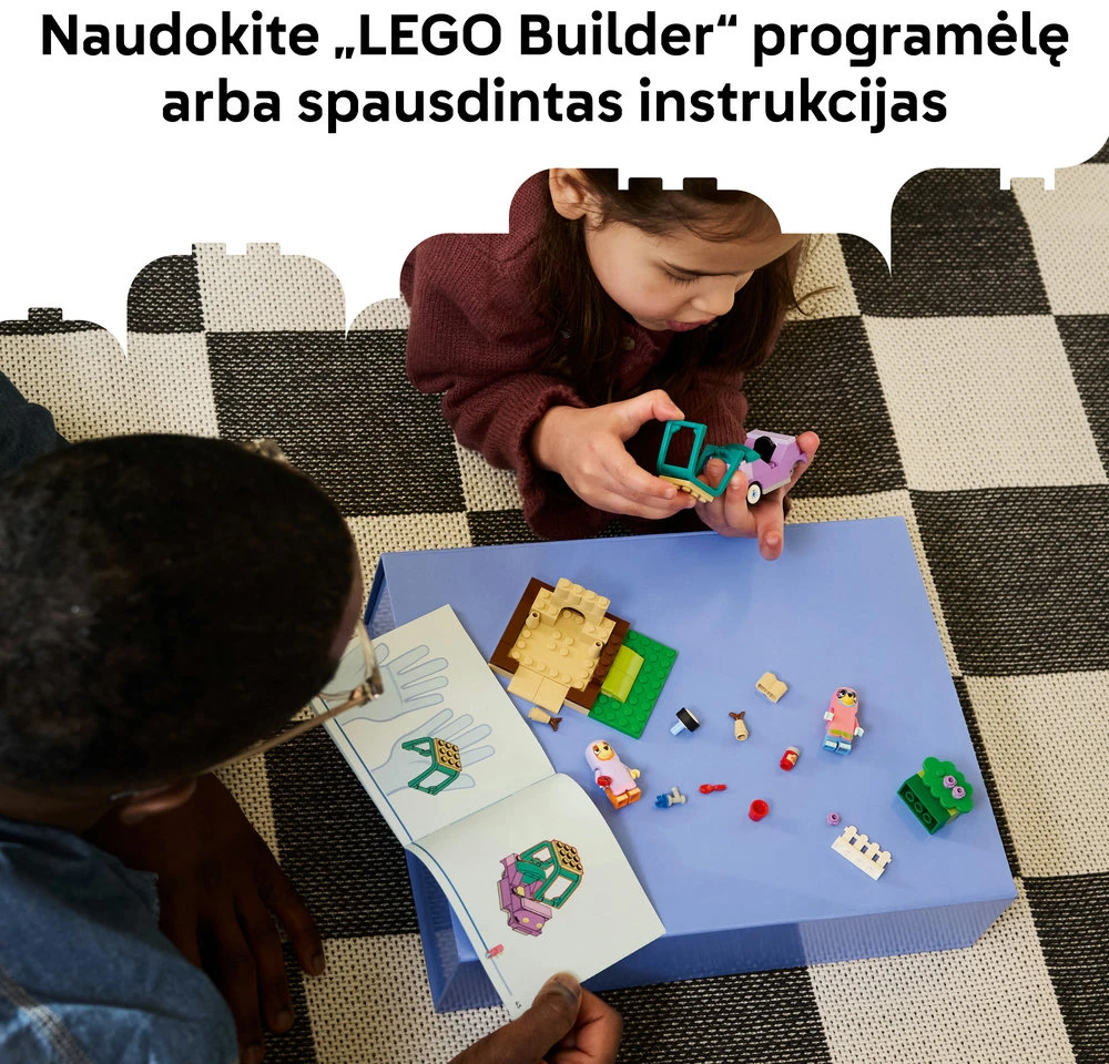 LEGO® Bluey „Močiutės“ su Bingo ir Bluey Žaislas 11216