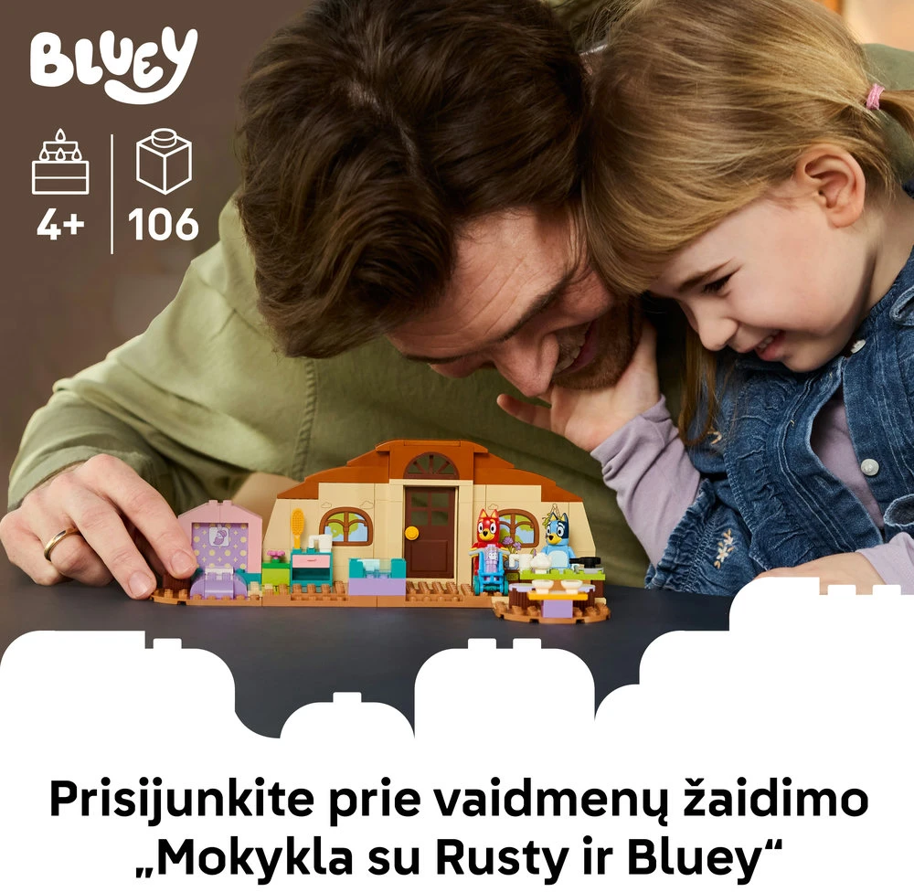 LEGO® Bluey Mokykla su Rusty ir Bluey Žaislas 11221