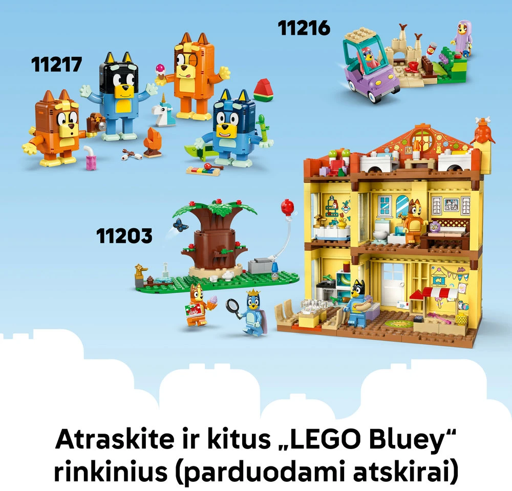 LEGO® Bluey Mokykla su Rusty ir Bluey Žaislas 11221