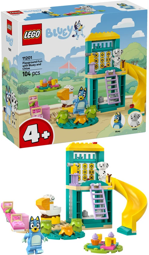 LEGO® Bluey Pramogos žaidimų aikštelėje su Bluey ir Chloe (11201)