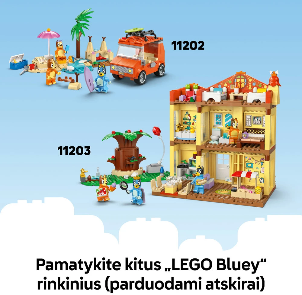 LEGO® Bluey Pramogos žaidimų aikštelėje su Bluey ir Chloe (11201)