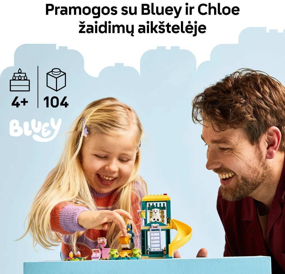 LEGO® Bluey Pramogos žaidimų aikštelėje su Bluey ir Chloe (11201)