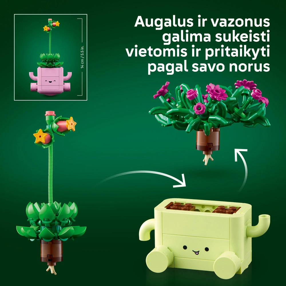 LEGO® Botanicals Besisupantys augalai Gėlių rinkinys 11506