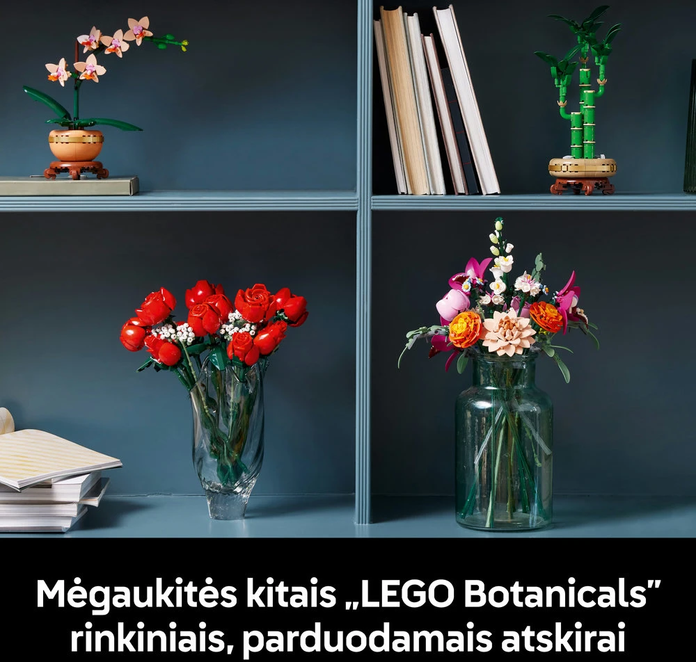 LEGO® Botanicals Daili rausvų gėlių puokštė (10342)