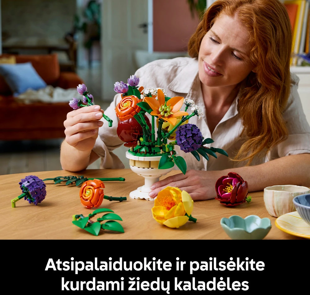 LEGO® Botanicals Gėlių kompozicija Namų dekoras 10345