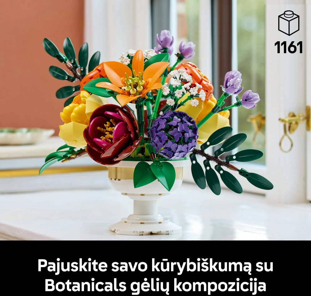 LEGO® Botanicals Gėlių kompozicija Namų dekoras 10345