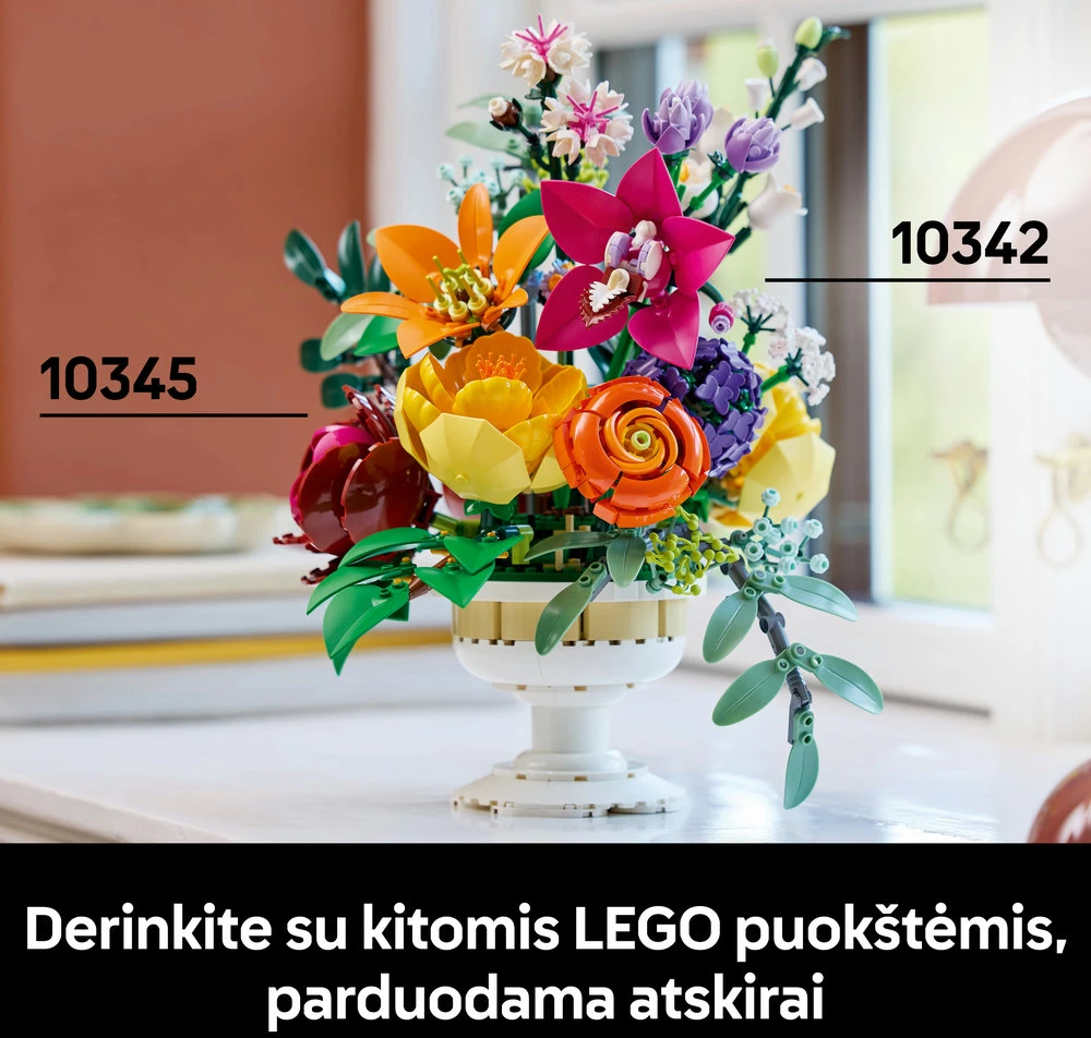 LEGO® Botanicals Gėlių kompozicija Namų dekoras 10345
