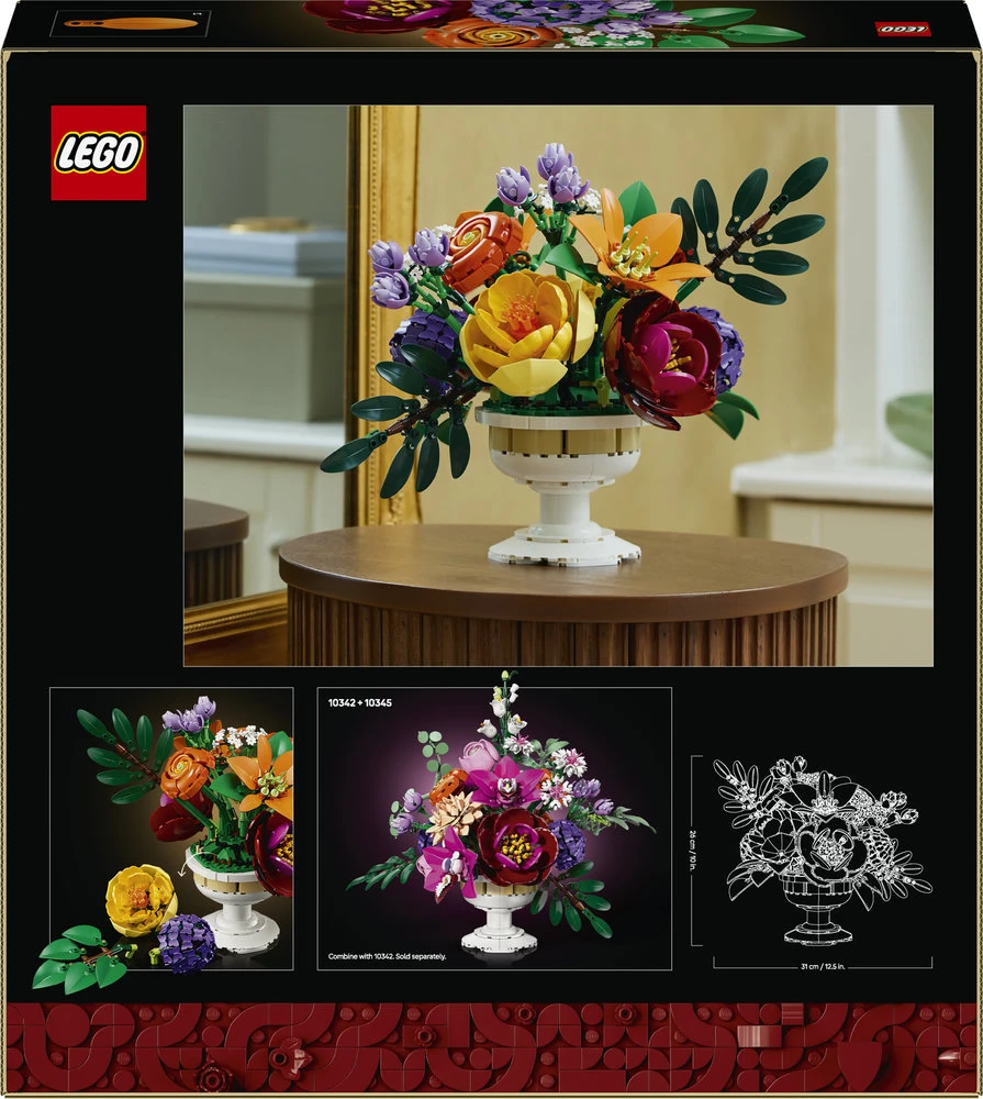 LEGO® Botanicals Gėlių kompozicija Namų dekoras 10345