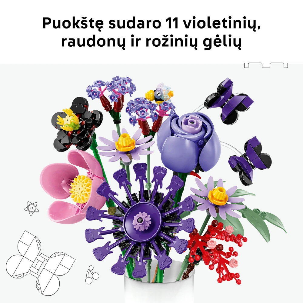 LEGO® Botanicals ir LEGO® Editions Olivijos Rodrigo gėlių puokštė 11507