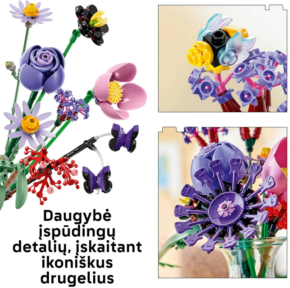 LEGO® Botanicals ir LEGO® Editions Olivijos Rodrigo gėlių puokštė 11507