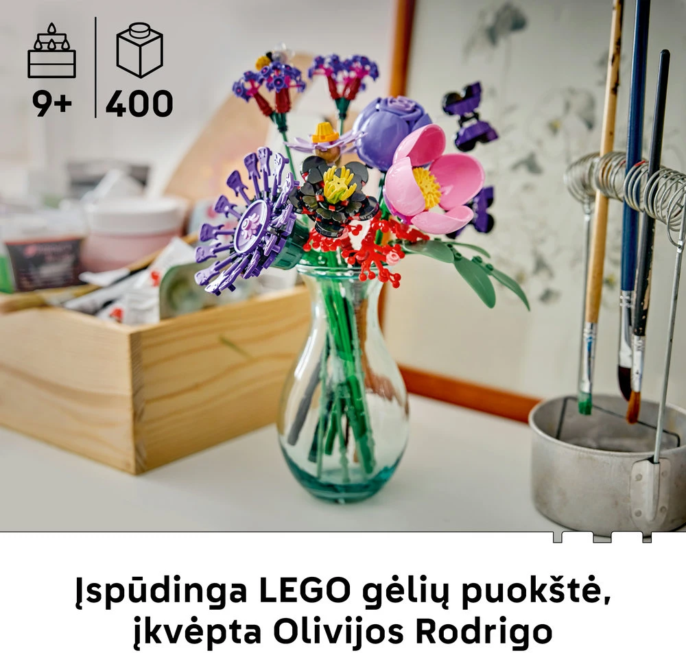 LEGO® Botanicals ir LEGO® Editions Olivijos Rodrigo gėlių puokštė 11507