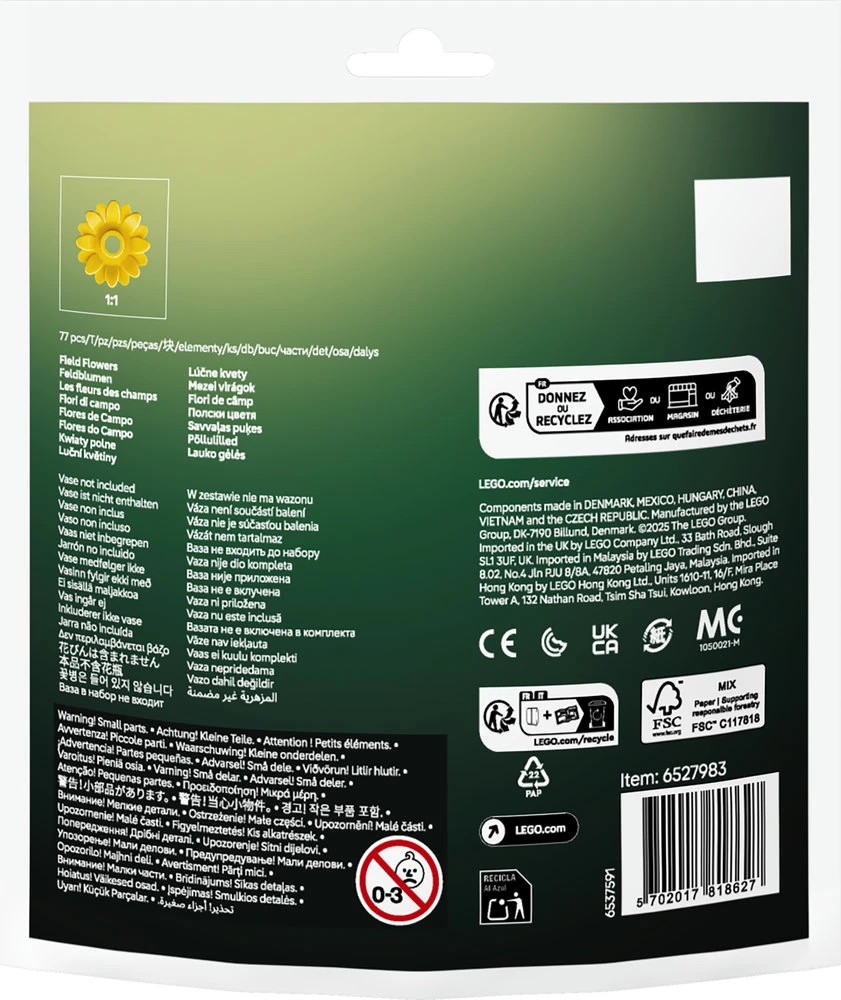 „LEGO® Botanicals“ lauko gėlės Konstravimo rinkinys 30701