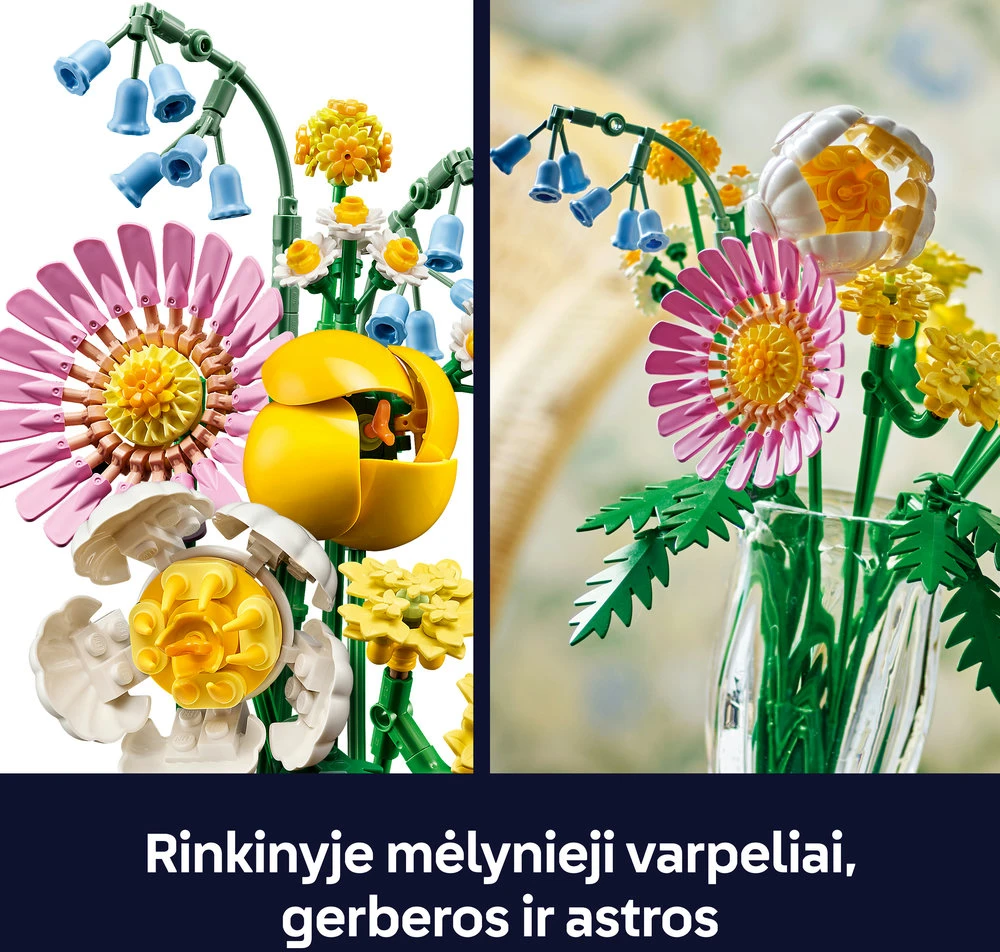 LEGO® Botanicals Linksma puokštelė Dekoro rinkinys 10347