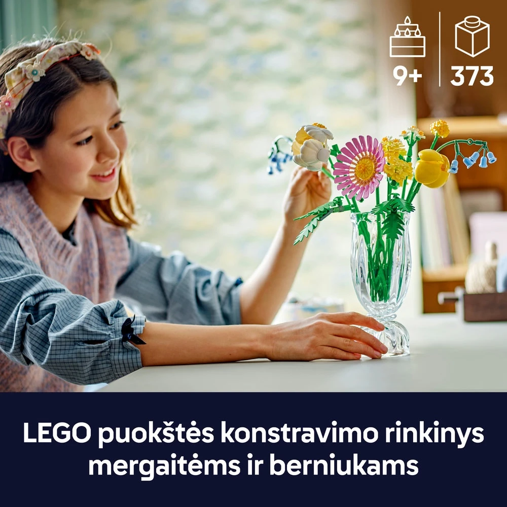 LEGO® Botanicals Linksma puokštelė Dekoro rinkinys 10347