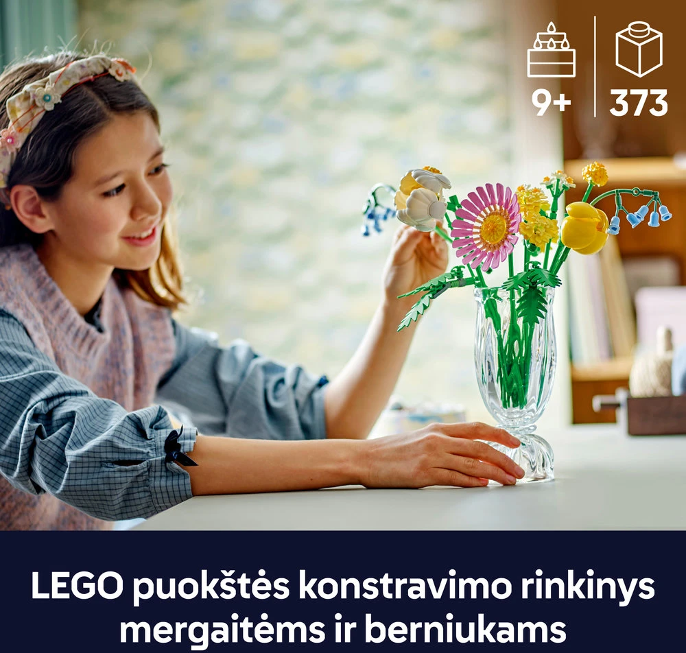LEGO® Botanicals Linksma puokštelė Dekoro rinkinys 10347