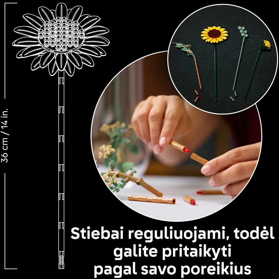 LEGO® Botanicals Saulėgrąžų puokštė, 11502