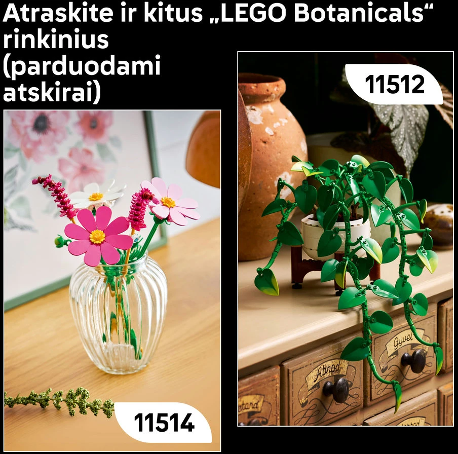 LEGO® Botanicals Tamsių gėlių kompozicija Rinkinys 11513