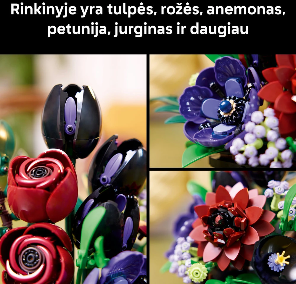 LEGO® Botanicals Tamsių gėlių kompozicija Rinkinys 11513