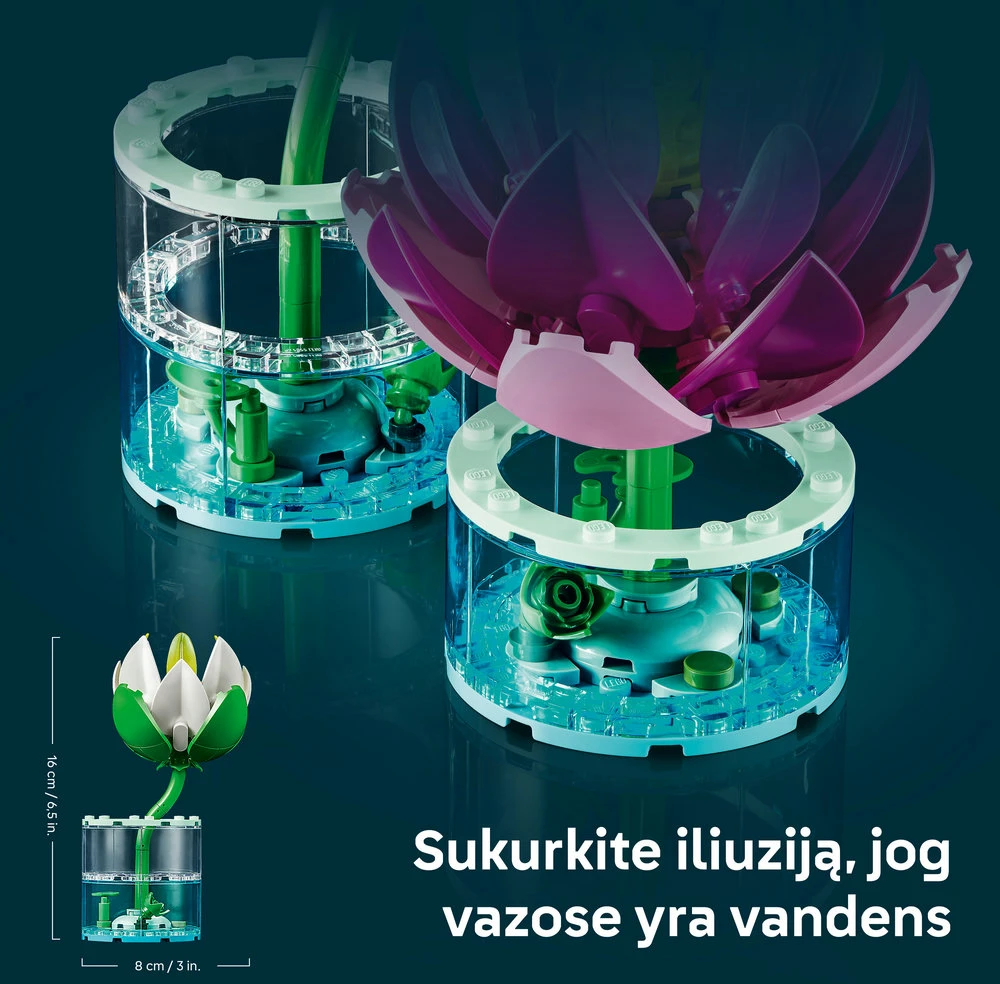 LEGO® Botanicals Vandens lelijos Gėlių rinkinys 11511