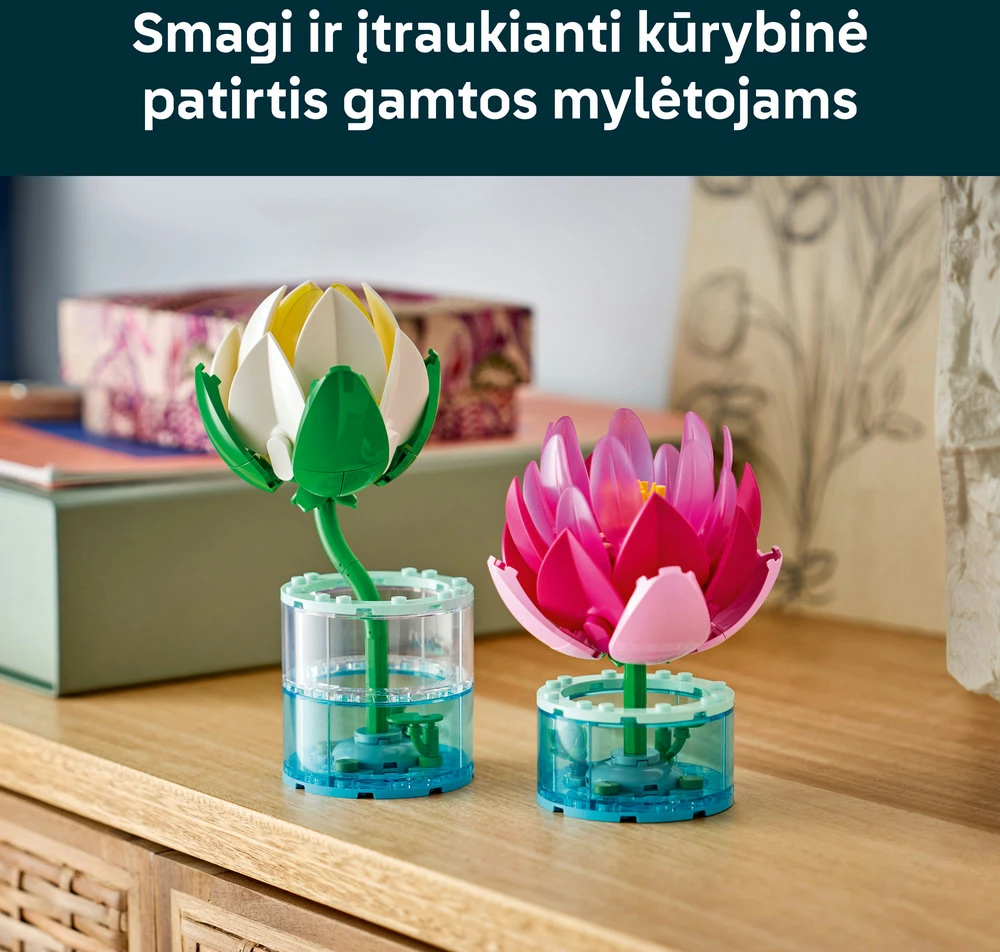 LEGO® Botanicals Vandens lelijos Gėlių rinkinys 11511