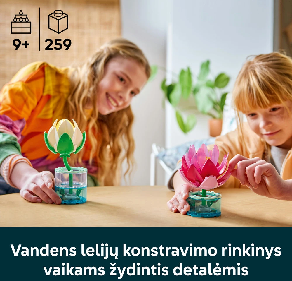 LEGO® Botanicals Vandens lelijos Gėlių rinkinys 11511