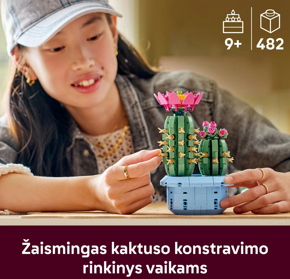 LEGO® Botanicals Žydintis kaktusas Augalų dekoras 11509