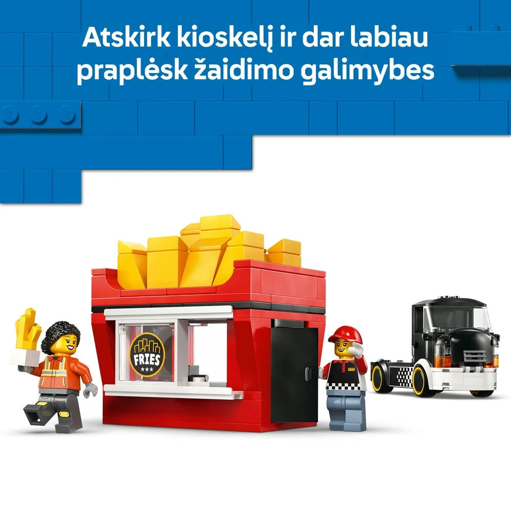 LEGO® City „Ratai“ – bulvyčių furgonas, žaislas, konstravimo rinkinys, 60488