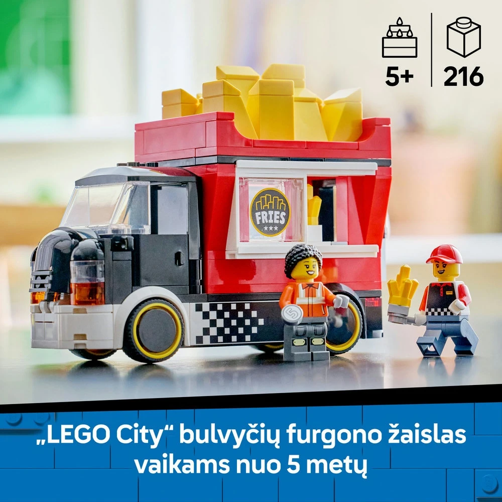 LEGO® City „Ratai“ – bulvyčių furgonas, žaislas, konstravimo rinkinys, 60488