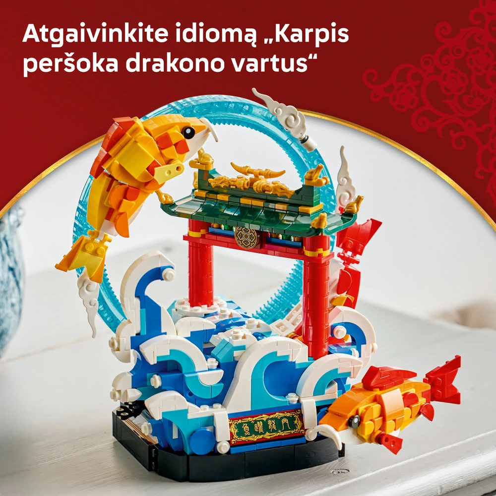 LEGO® Chinese Festivals Gerovę simbolizuojantis šokantis karpis 80120