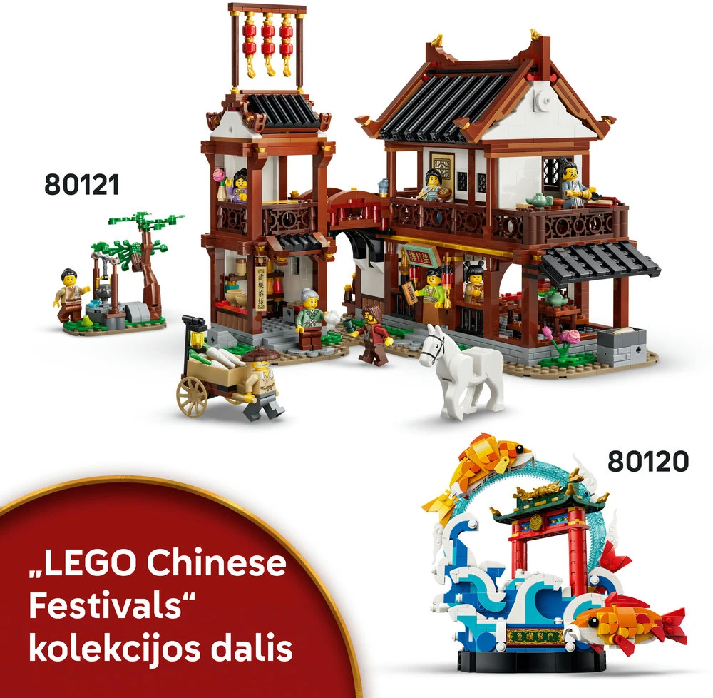 LEGO® Chinese Festivals Gerovę simbolizuojantis šokantis karpis 80120