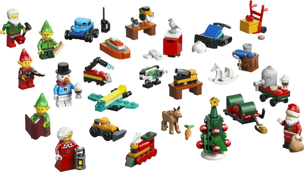 „LEGO® City“ 2026 metų advento kalendorius, Kalėdų Senelio dirbtuvė, žaislas, 60510