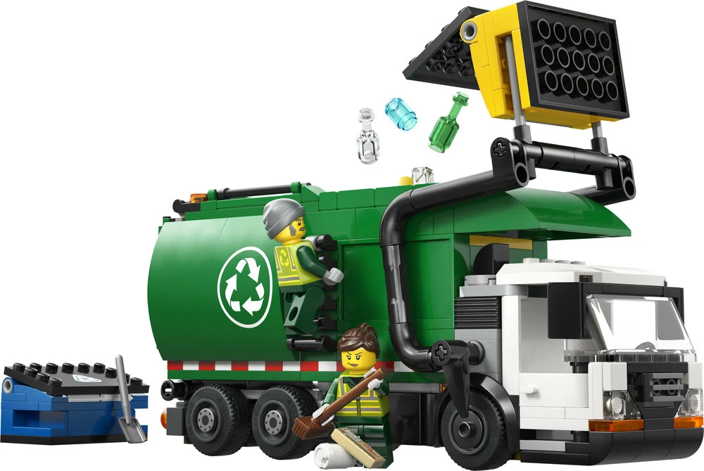 „LEGO® City“ atliekų perdirbimo sunkvežimis, žaislinis sunkvežimis vaikams, 60495