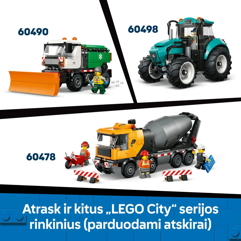 „LEGO® City“ atliekų perdirbimo sunkvežimis, žaislinis sunkvežimis vaikams, 60495