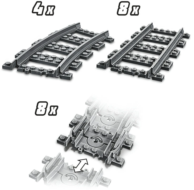 LEGO® City Bėgiai ir posūkiai (60205)
