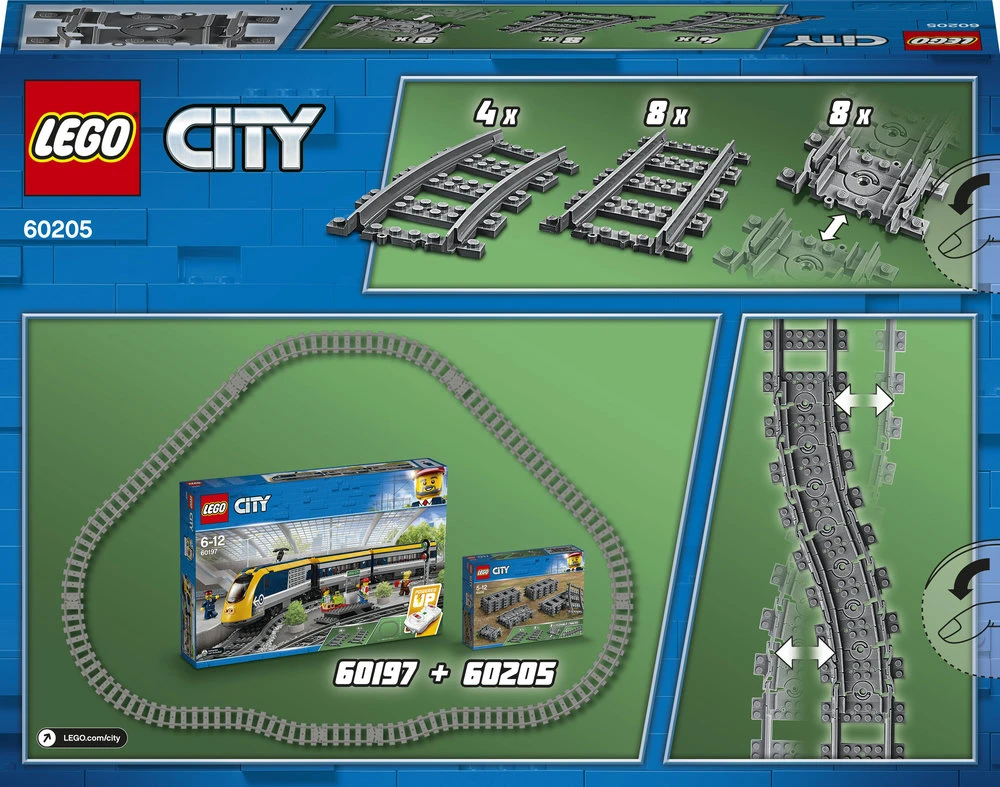 LEGO® City Bėgiai ir posūkiai (60205)