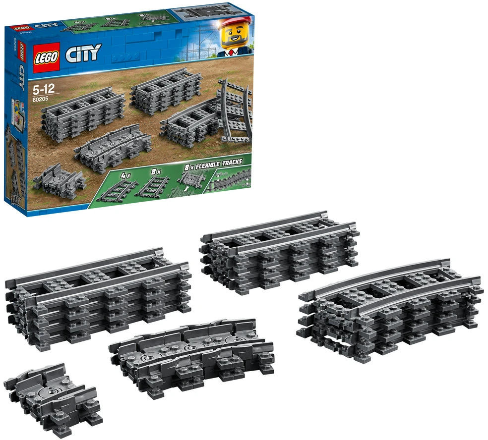LEGO® City Bėgiai ir posūkiai (60205)