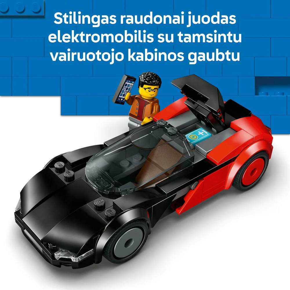 „LEGO® City“ elektrinis superautomobilis, žaislinis konstravimo rinkinys ir minifigūrėlė, 60486