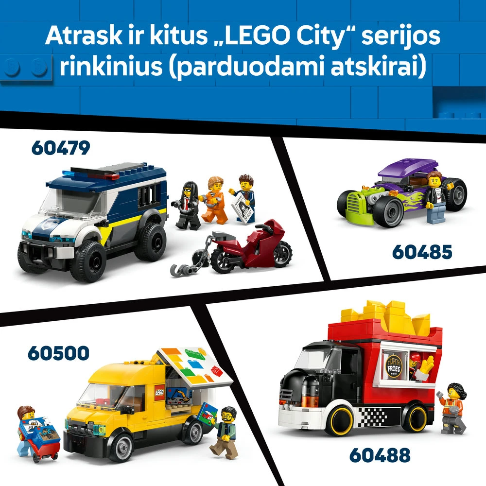 „LEGO® City“ elektrinis superautomobilis, žaislinis konstravimo rinkinys ir minifigūrėlė, 60486