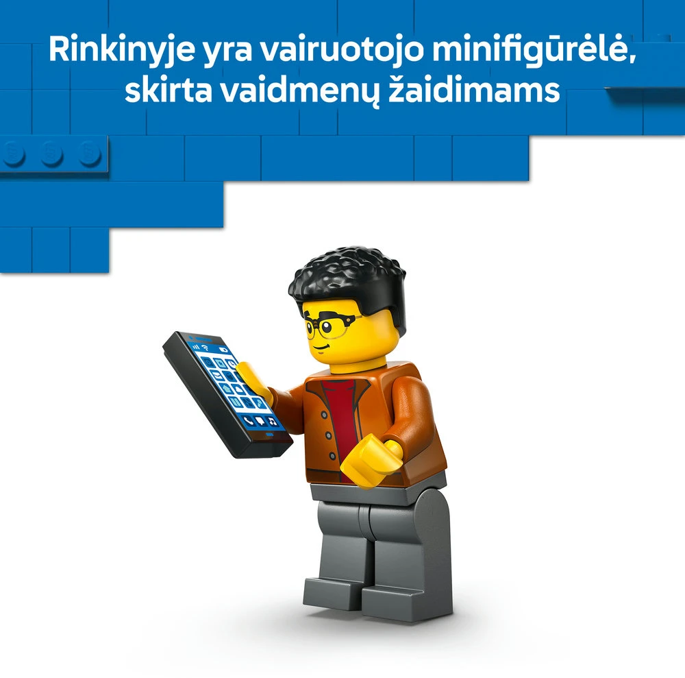 „LEGO® City“ elektrinis superautomobilis, žaislinis konstravimo rinkinys ir minifigūrėlė, 60486